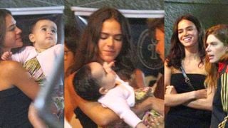 Útero coçou? Bruna Marquezine encanta ao circular com bebê no colo em passeio com Mariana Goldfarb. Fotos!