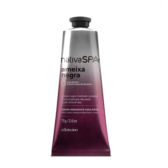 Creme Desodorante para as Mãos Nativa SPA Ameixa Negra (O Boticário) - 75g | R$ 38,90 - perfeito para carregar na bolsa, o creme para mãos hidrata sem deixar sensação pegajosa e ainda prolonga a fragrância sofisticada ao longo do dia