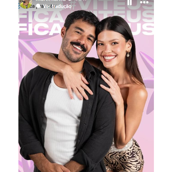 Em uma publicação no story de seu Instagram, Marcella Rica incentivou a permanência da ex-noiva Vitória, e do amigo Mateus no 'BBB 25'.