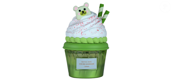 Matcha Swirl aposta em uma combinação inusitada para a perfumaria gourmand: morango, bolo de matcha, tonka, baunilha e chocolate branco aparecem na composição da fragrância da Lattafa Perfumes