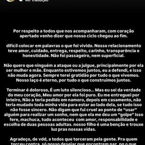MC Daniel publicou um texto em sua rede social explicando a decisão de se separar de Lorena Maria