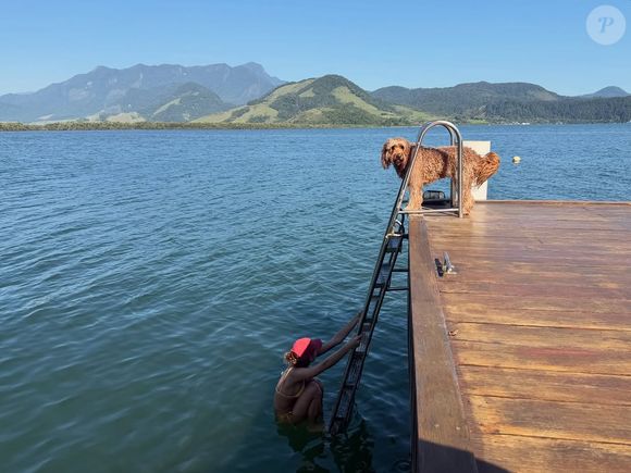 Sasha curtiu o mar de Angra dos Reis, no Rio de Janeiro