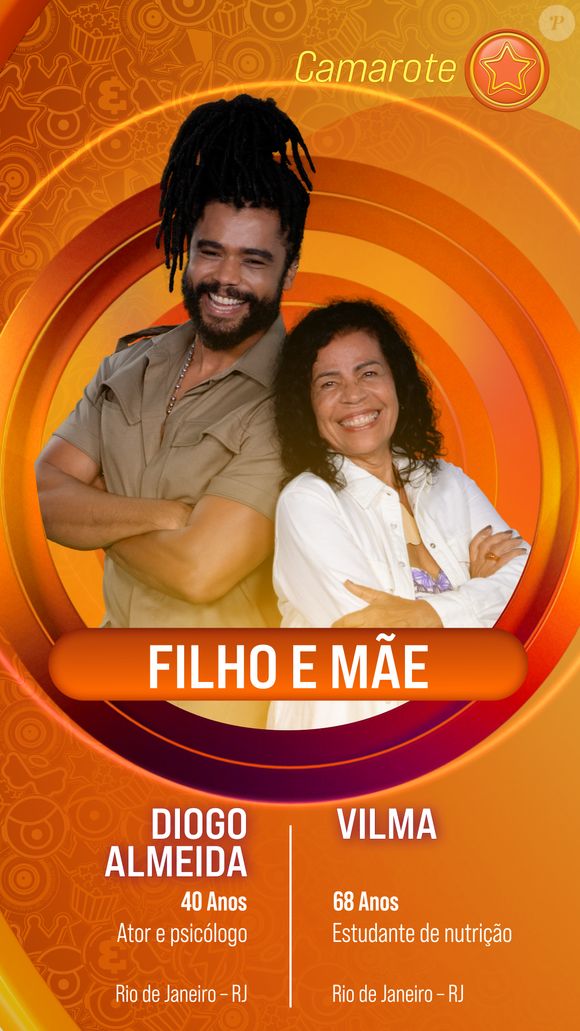 BBB 25 tem ator Diogo Almeida com a mãe, Vilma