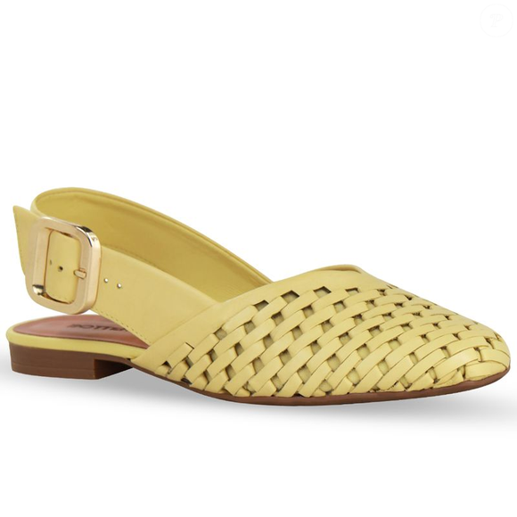 Sapatilha elegante em amarelo manteiga da Bottero