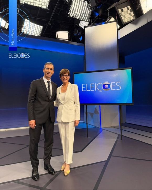 César Tralli e Renata Lo Prete comandaram o 'Fantástico' especial de apuração das eleições de 2026