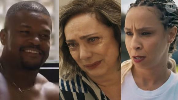 Em 'Mania de Você', Berta (Eliane Giardini) descobre traição de Sirley (David Jr) e faz o maior rebuliço em família