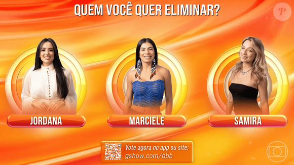 ‘BBB 26’: Samira, Jordana e Marciele disputam a preferência do público no 14º Paredão