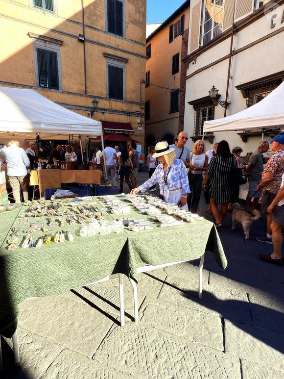 Ana Maria Braga de férias na Itália apreciou o comércio local