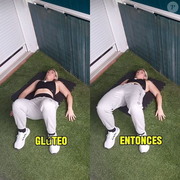 Exercício para aliviar dor lombar: faça a elevação do quadril, devagar, para cima e para baixo, e aproveite para contrair os glúteos.