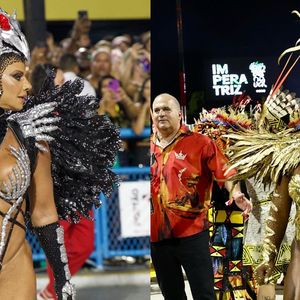 Apesar de diferentes visualmente, fantasias de Viviane e Erika Januza tinham o mesmo efeito de soltar fumaça