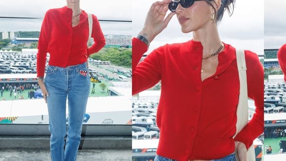 Esse look de Bruna Marquezine no GP de São Paulo é tão chique e confortável que comprova sua referência de estilo dentro e fora das telas
