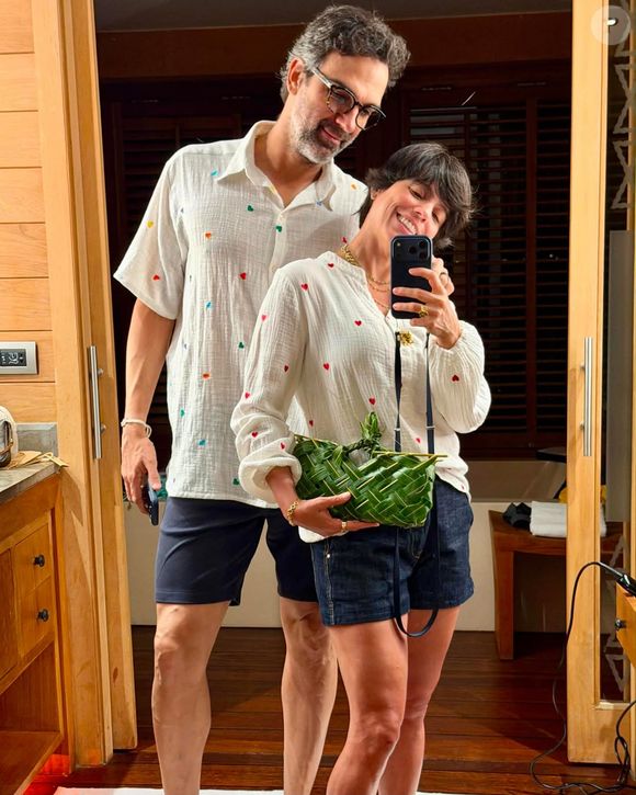 Tadeu Schmidt e Ana Cristina combinam looks em viagem após o 'BBB 26'