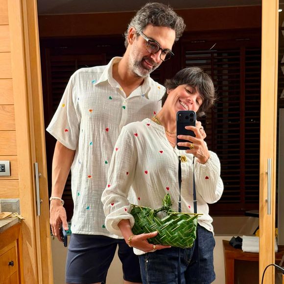 Tadeu Schmidt e Ana Cristina combinam looks em viagem após o 'BBB 26'