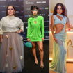 Bolsa de peixe, sapato de pelúcia e abdômen à mostra: Jade Picon, Tati Machado e mais famosas ousam com looks criativos em evento de beleza em SP