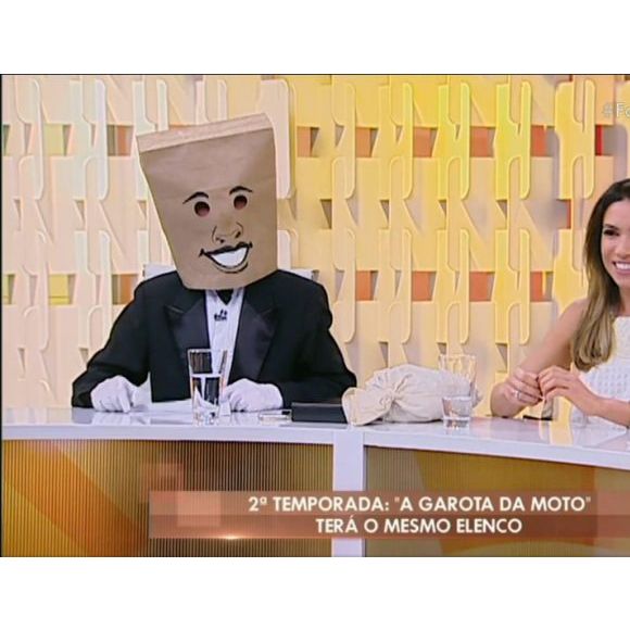 Dudu Camargo era o 'Homem do Saco', personagem do 'Fofocando' (SBT)