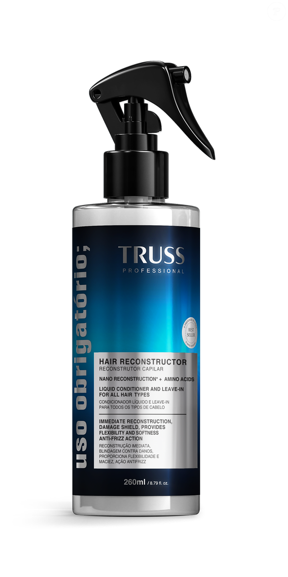 Spray Uso Obrigatório (Truss) 260ml | R$ 104,41 - Tratamento instantâneo da TRUSS promete força, maciez e até 87% menos quebra com ação reconstrutora imediata