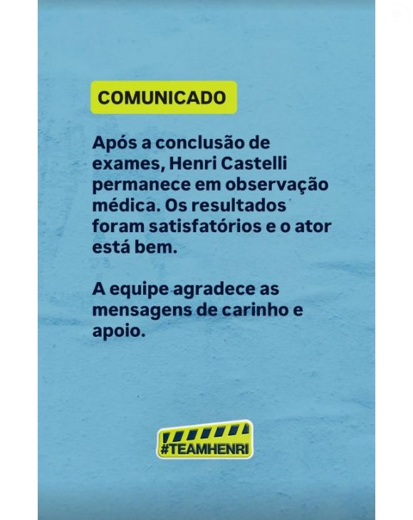 Como está Henri Castelli, após duas convulsões? Fora do 'BBB 26', ator tem estado de saúde atualizado por equipe