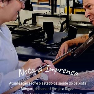 Mingau: a assessoria de imprensa do músico lançou, nesta quarta-feira (04), uma nota para atualizar os fãs sobre o estado de saúde dele