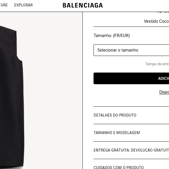 Vestido da Balenciaga usado por Camila Queiroz está disponível por R$ 13.500 no site oficial da grife