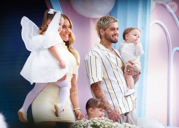 Virgínia Fonseca e Zé Felipe apareceram na festa de 4 anos da filha primogênita, Maria Alice. O evento acontece em Goiânia