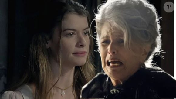Lívia (Alinne Moraes) pede perdão a Vitória (Irene Ravache).