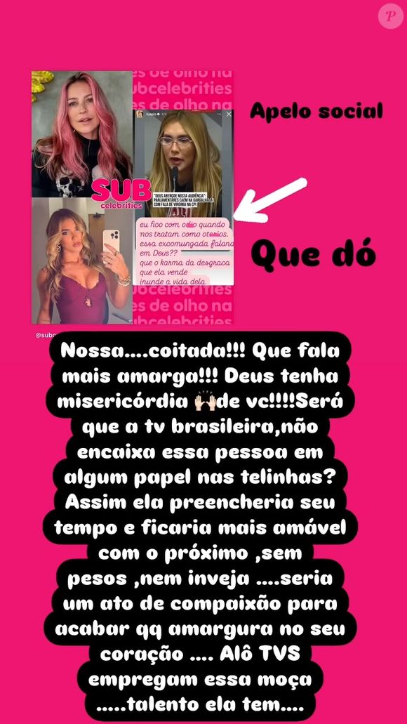 Mãe de Zé Felipe, Poliana Rocha provocou Luana Piovani após atriz criticar postura de Virginia Fonseca em CPI das Bets