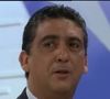 Galvão Bueno esteve no SBT e se encontrou com Silvio Santos nos anos 1990 para receber o Troféu Imprensa de Melhor Locutor Esportivo no 'Hot Hot Hot'