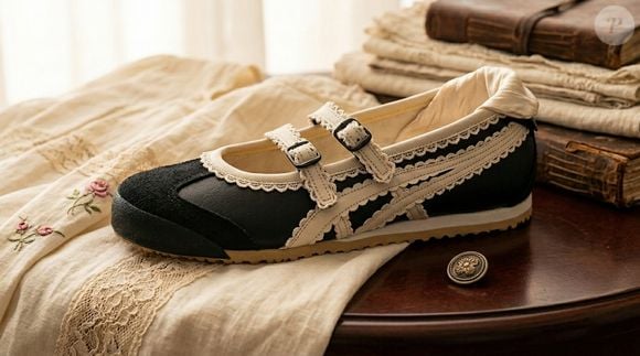 O lançamento da Onitsuka Tiger chama atenção pelo design delicado, inspirado em elementos clássicos que remetem ao universo afetivo da moda