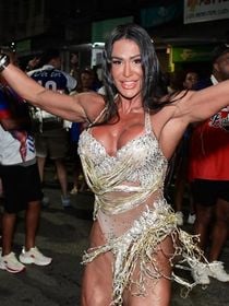 Gracyanne Barbosa define virilha sarada e lisinha em body cavado cheio de brilhos para ensaio inédito do carnaval 2026. Fotos!