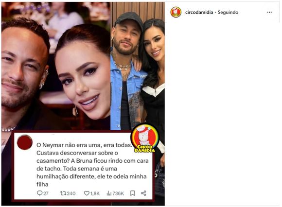 Neymar foi atacado na web após negar plano de casamento já com Bruna Biancardi: 'Te odeia'