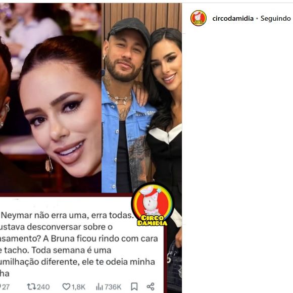 Neymar foi atacado na web após negar plano de casamento já com Bruna Biancardi: 'Te odeia'