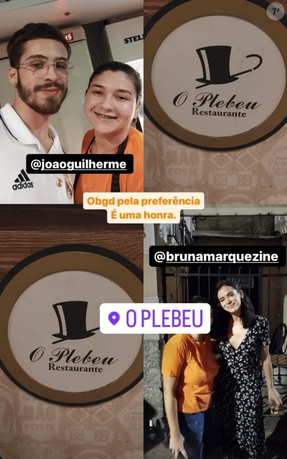 Em 2023, Bruna e João foram vistos juntos em um bar em Botafogo, Rio de Janeiro. Funcionários do local registraram o encontro com fotos separadas ao lado de cada um. O casal curtiu uma roda de samba de forma discreta, evitando chamar atenção.