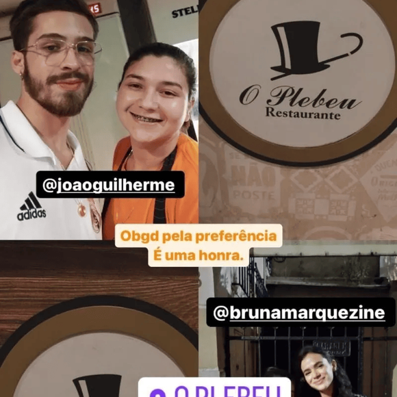 Em 2023, Bruna e João foram vistos juntos em um bar em Botafogo, Rio de Janeiro. Funcionários do local registraram o encontro com fotos separadas ao lado de cada um. O casal curtiu uma roda de samba de forma discreta, evitando chamar atenção.