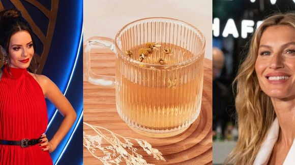 Chá de camomila: os benefícios que Gisele, Sandy, Grazi Massafera e mais 4 famosas já comprovaram com a bebida baratinha na dieta e rotina de beleza