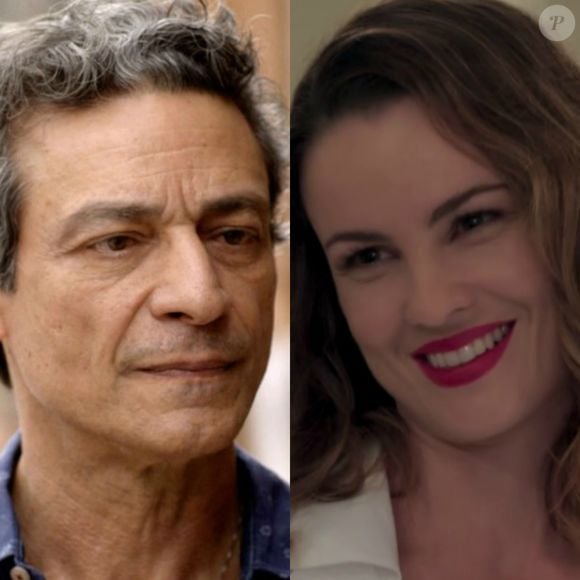 Rosa (Carolina Kasting) e Bento (Luis Carlos Vasconcelos) se beijam na reta final