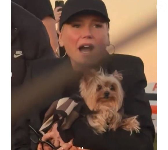 Pet de Xuxa, Doralice se espantou com barulho de lança-confete ao chegar ao Paraná