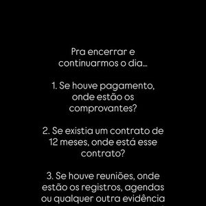 Segundo a Band, Gabriela Prioli usou os Stories do Instagram para rebater as acusações de que teria recebido dinheiro para defender o Banco Master nas redes sociais. A apresentadora questionou a existência de provas sobre o suposto contrato de 12 meses e cobrou comprovantes de pagamento, registros de reuniões e outros documentos que sustentassem as alegações. 'Pois é. Não tem, porque isso não existe', declarou a advogada