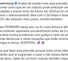 No perfil do Purepeople no Instagram, Alessandra afirma que realizou previsões sobre o casal por conta de outras videntes que garantiam que o romance ia longe