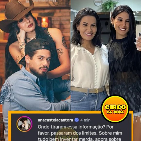 "Onde tiraram essa informação? Por favor, passaram dos limites. Sobre mim tudo bem inventar merd*, agora sobre os meus pais... isso é mentira", esclareceu Ana Castela