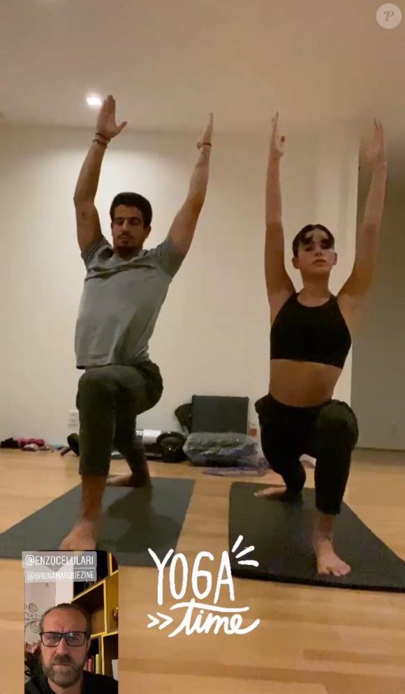 Bruna Marquezine e Enzo Celulari praticaram ioga juntos enquanto namoravam