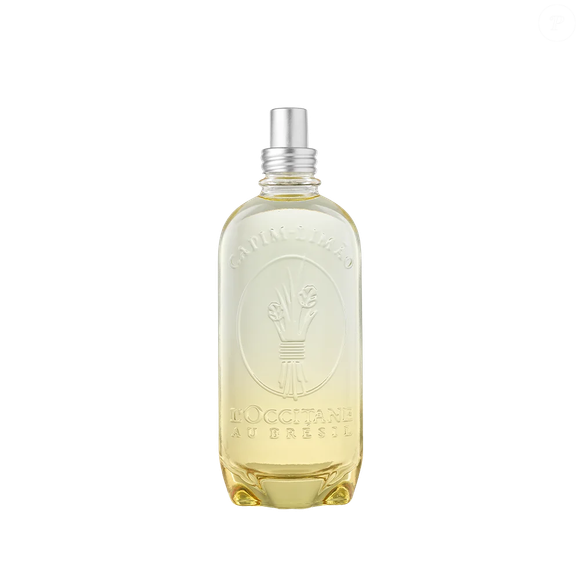 Capim-Limão Maracujá, da L’Occitane Au Brésil, combina palmarosa, toranja rosa, bergamota, maracujá e gengibre em uma fragrância cítrica aromática compartilhável que aposta em uma sensação de alegria e bem-estar