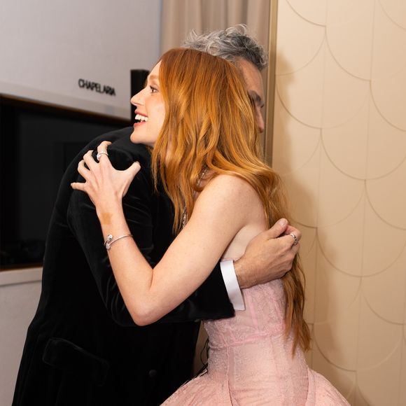 Alexandre Nero e Marina Ruy Barbosa se reencontram em evento da Blvgari na noite desta terça-feira (2)