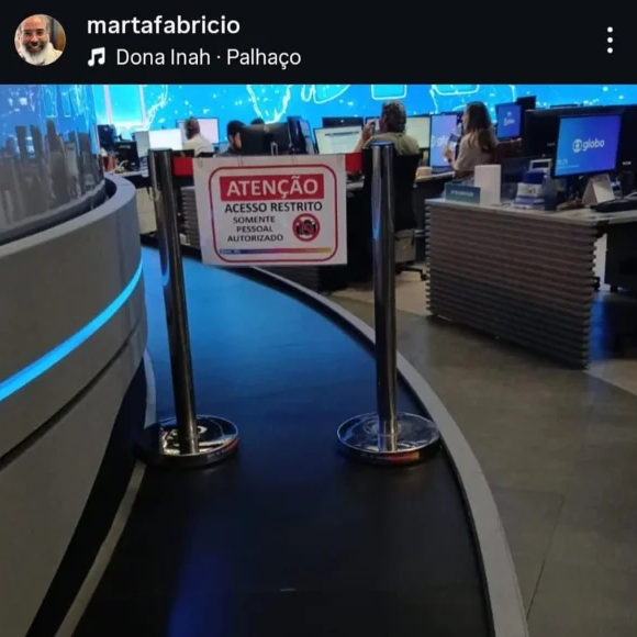 Fabrício Marta afirma que, após uma reclamação de William Bonner, visitantes ficaram proibidos de visitar os estúdios do ‘Jornal Nacional’