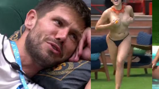 Jordana pelada no ‘BBB 26’? Sister cumpre promessa, pula de topless na piscina e provoca climão com Marciele por causa de Jonas