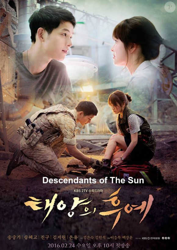 'Descendentes do Sol' apresenta um romance entre um líder das forças especiais da Coreia do Sul e uma médica humanitária