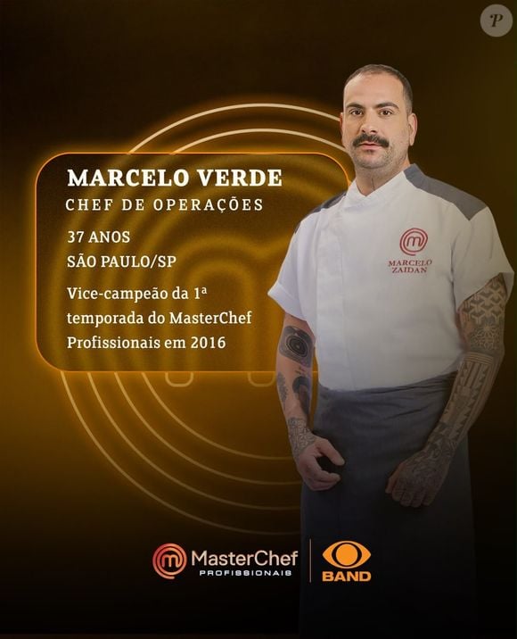Marcelo Verde foi vice-campeão da primeira temporada do 'MasterChef Profissionais', em 2016. Na época, chegou à final contra Dayse Paparoto e ficou marcado pela rivalidade entre os dois durante a competição