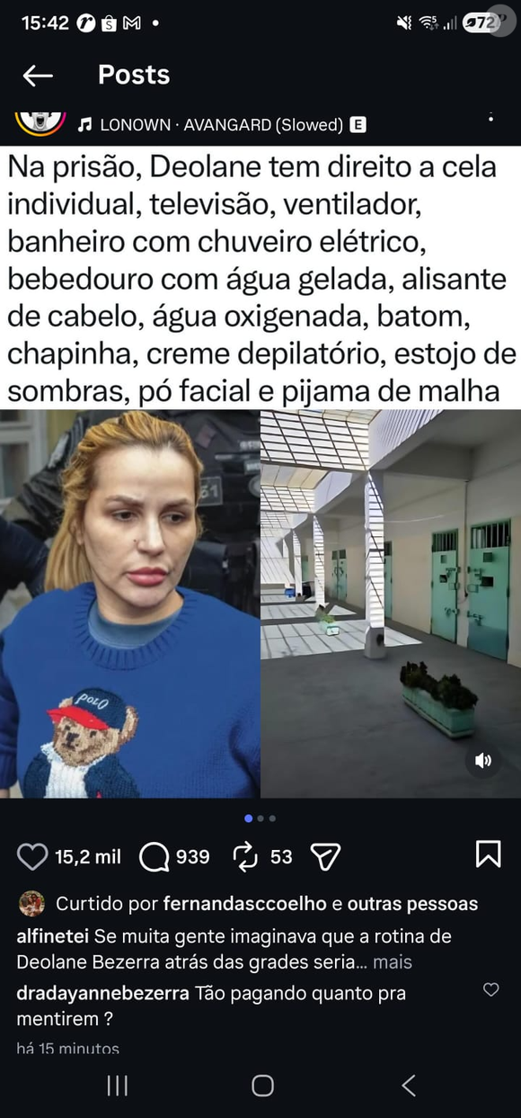 Irmã de Deolane, Dayanne criticou perfil que divulgou supostas facilidades na prisão