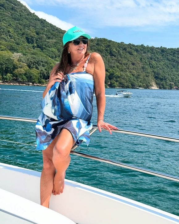 Margareth Serrão estava radiante e ganhou vários elogios dos seguidores na web.