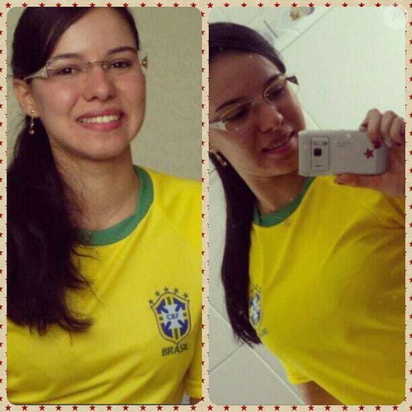 Em 2014, Tamires Assis apareceu bem diferente em torcida pelo Brasil