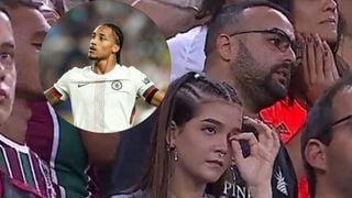 Ex namorada de João Pedro, hoje jogador do Chelsea e ex-Fluminense, Mel Maia já foi flagrada na torcida tricolor durante namoro